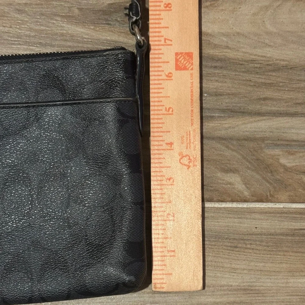 Coach North South Swingpack Signature‎ Canvas Crossbody Bag Black Charcoal 52521